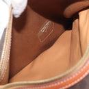CELINE Macadam Canvas Shoulder Bag PVC Leather Brown Gold Auth 209928-24