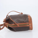CELINE Macadam Canvas Shoulder Bag PVC Leather Brown Gold Auth 209928-5