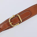 CELINE Macadam Canvas Shoulder Bag PVC Leather Brown Gold Auth 209928-9