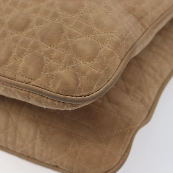 Christian Dior Canage Tote Bag Nylon Beige Gold Auth 209933