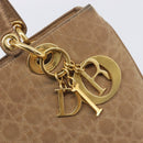 Christian Dior Canage Tote Bag Nylon Beige Gold Auth 209933-15
