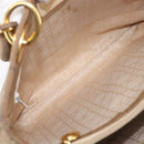 Christian Dior Canage Tote Bag Nylon Beige Gold Auth 209933-20