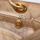 Christian Dior Canage Tote Bag Nylon Beige Gold Auth 209933-25