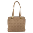 Christian Dior Canage Tote Bag Nylon Beige Gold Auth 209933-3
