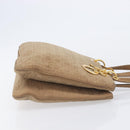 Christian Dior Canage Tote Bag Nylon Beige Gold Auth 209933-4