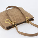 Christian Dior Canage Tote Bag Nylon Beige Gold Auth 209933-6