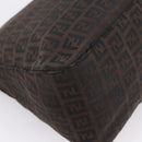 FENDI Zucchino Canvas Mamma Baguette Shoulder Bag Brown 8BR001 Auth 209938V-13