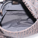 FENDI Zucchino Canvas Mamma Baguette Shoulder Bag Brown 8BR001 Auth 209938V-19