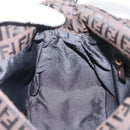 FENDI Zucchino Canvas Mamma Baguette Shoulder Bag Brown 8BR001 Auth 209938V-21