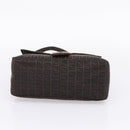FENDI Zucchino Canvas Mamma Baguette Shoulder Bag Brown 8BR001 Auth 209938V-9