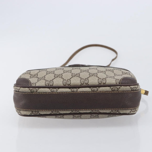 GUCCI GG Supreme Shoulder Bag PVC Beige Gold 007 904 0423 Auth 209939