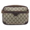 GUCCI GG Supreme Shoulder Bag PVC Beige Gold 007 904 0423 Auth 209939-2