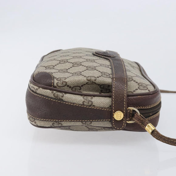 GUCCI GG Supreme Shoulder Bag PVC Beige Gold 007 904 0423 Auth 209939