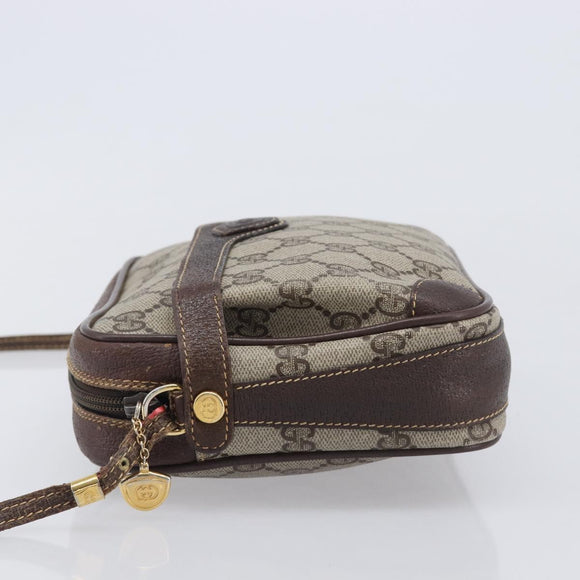 GUCCI GG Supreme Shoulder Bag PVC Beige Gold 007 904 0423 Auth 209939