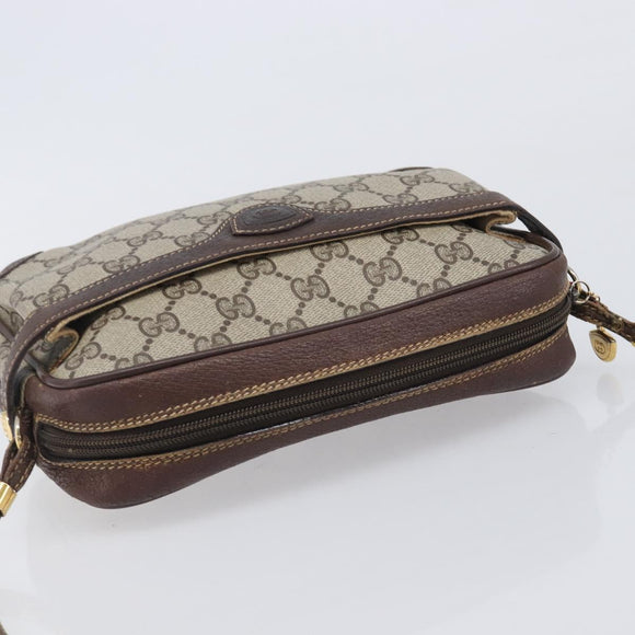 GUCCI GG Supreme Shoulder Bag PVC Beige Gold 007 904 0423 Auth 209939