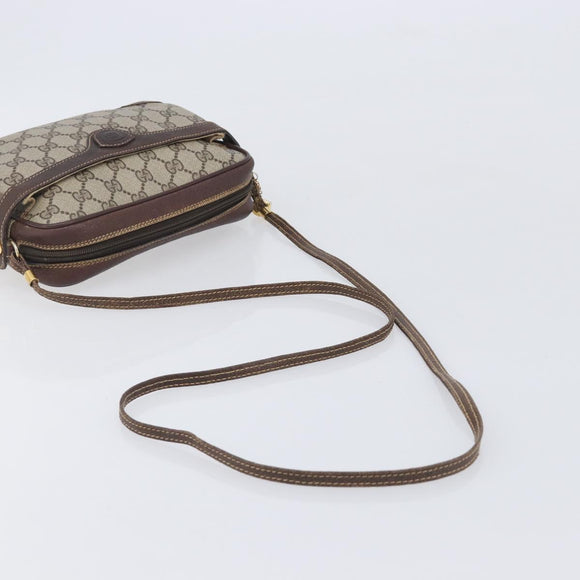 GUCCI GG Supreme Shoulder Bag PVC Beige Gold 007 904 0423 Auth 209939