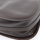 GUCCI Shoulder Bag Leather Brown Gold Auth 209942V-12