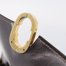 GUCCI Shoulder Bag Leather Brown Gold Auth 209942V-19