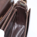 GUCCI Shoulder Bag Leather Brown Gold Auth 209942V-23