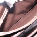 GUCCI Shoulder Bag Leather Brown Gold Auth 209942V-25