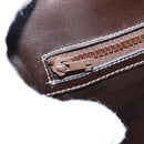 GUCCI Shoulder Bag Leather Brown Gold Auth 209942V-26