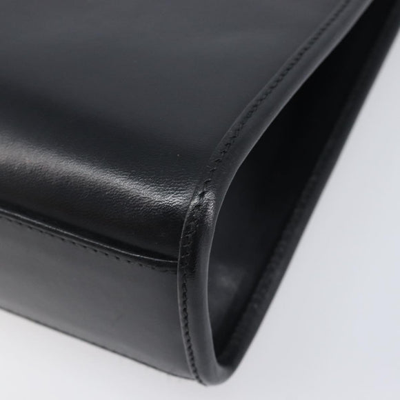 GUCCI Jackie Hand Bag Leather Black Silver 002 1065 Auth 209943V