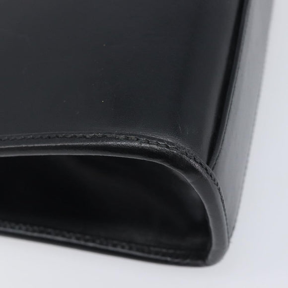 GUCCI Jackie Hand Bag Leather Black Silver 002 1065 Auth 209943V