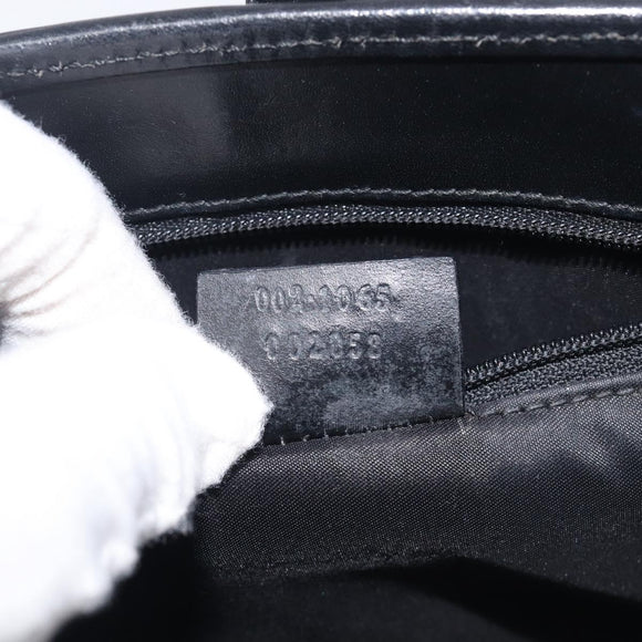 GUCCI Jackie Hand Bag Leather Black Silver 002 1065 Auth 209943V
