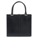GUCCI Jackie Hand Bag Leather Black Silver 002 1065 Auth 209943V-2