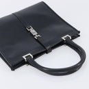 GUCCI Jackie Hand Bag Leather Black Silver 002 1065 Auth 209943V-6