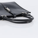 GUCCI Jackie Hand Bag Leather Black Silver 002 1065 Auth 209943V-7