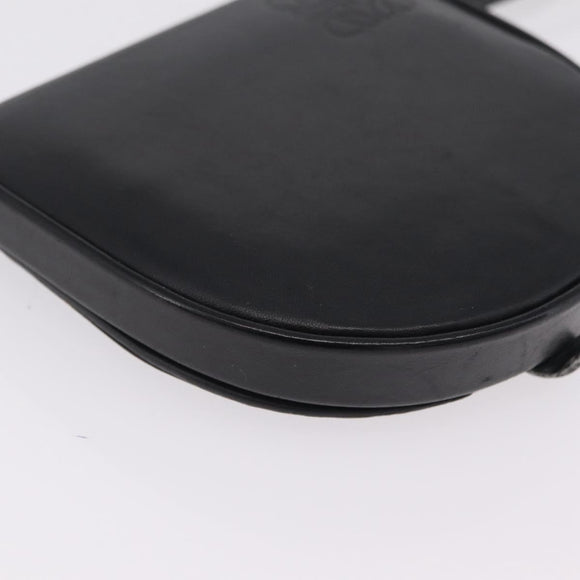 LOEWE Shoulder Pouch Heel Pouch Leather Black Auth 209944