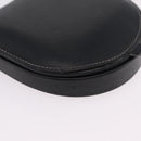 LOEWE Shoulder Pouch Heel Pouch Leather Black Auth 209944-14