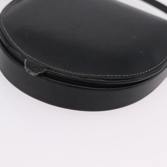 LOEWE Shoulder Pouch Heel Pouch Leather Black Auth 209944