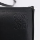 LOEWE Shoulder Pouch Heel Pouch Leather Black Auth 209944-16
