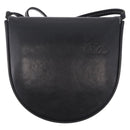 LOEWE Shoulder Pouch Heel Pouch Leather Black Auth 209944-2