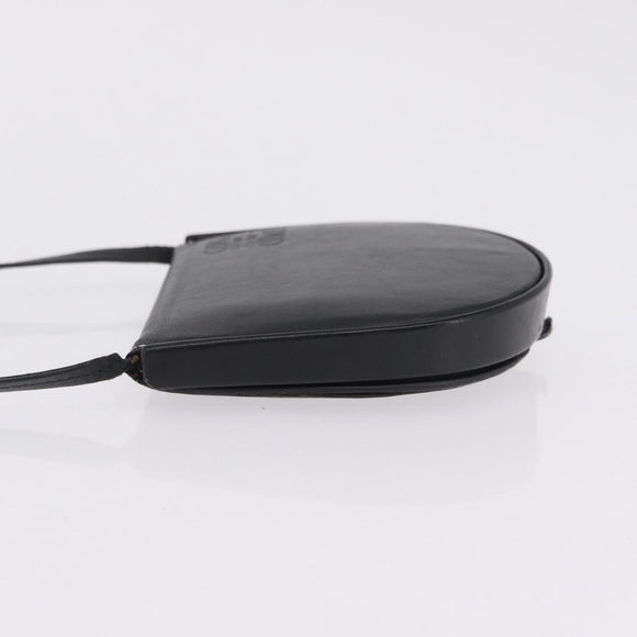 LOEWE Shoulder Pouch Heel Pouch Leather Black Auth 209944