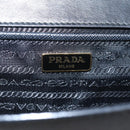PRADA Chain Shoulder Bag Safiano Leather Black Gold Auth 209945V-23