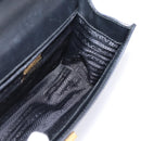 PRADA Chain Shoulder Bag Safiano Leather Black Gold Auth 209945V-22