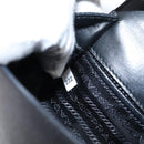 PRADA Chain Shoulder Bag Safiano Leather Black Gold Auth 209945V-25