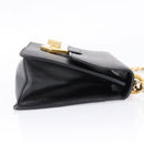 PRADA Chain Shoulder Bag Safiano Leather Black Gold Auth 209945V-5