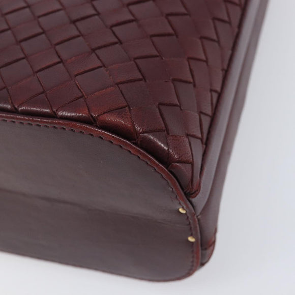 Bottega Veneta INTRECCIATO Hand Bag Leather Red Auth 209946V