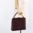 Bottega Veneta INTRECCIATO Hand Bag Leather Red Auth 209946V-26