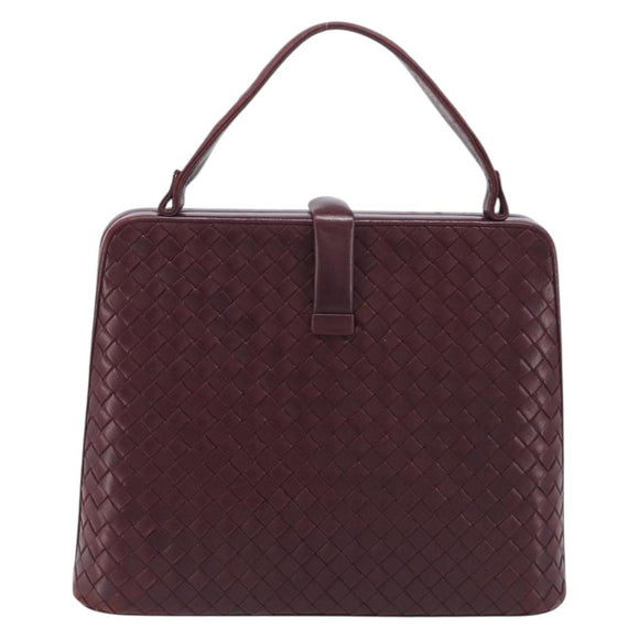 Bottega Veneta INTRECCIATO Hand Bag Leather Red Auth 209946V