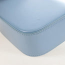 CELINE Triomphe Mini Claude Shoulder Bag Leather Light Blue Auth 209947V-15