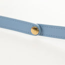 CELINE Triomphe Mini Claude Shoulder Bag Leather Light Blue Auth 209947V-17