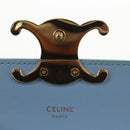 CELINE Triomphe Mini Claude Shoulder Bag Leather Light Blue Auth 209947V-21