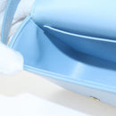 CELINE Triomphe Mini Claude Shoulder Bag Leather Light Blue Auth 209947V-24