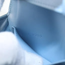 CELINE Triomphe Mini Claude Shoulder Bag Leather Light Blue Auth 209947V-26