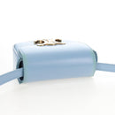 CELINE Triomphe Mini Claude Shoulder Bag Leather Light Blue Auth 209947V-6